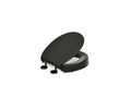 KOHLER K-25876-7 Hyten Elevated Quiet-Close Round-Front Toilet Seat - Black Black