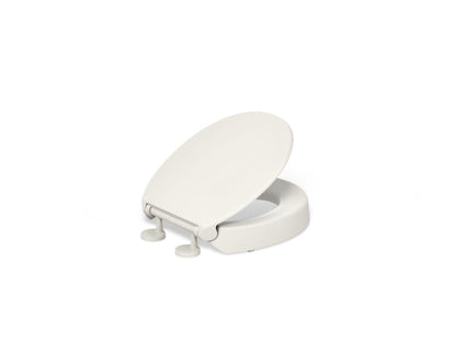 KOHLER K-25876-96 Hyten Elevated Quiet-Close round-front toilet seat - Biscuit