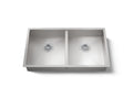 KOHLER K-25940-NA Vault 32" Undermount Double-Bowl Kitchen Sink - Stainless Steel