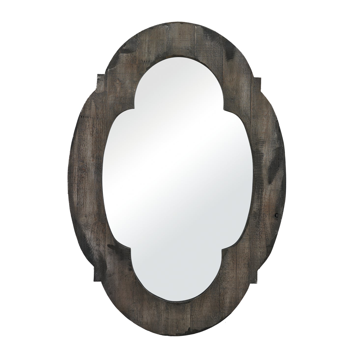 MARKETPLACE 26-8654 Wood Framed Wall Mirror - Aged Gray