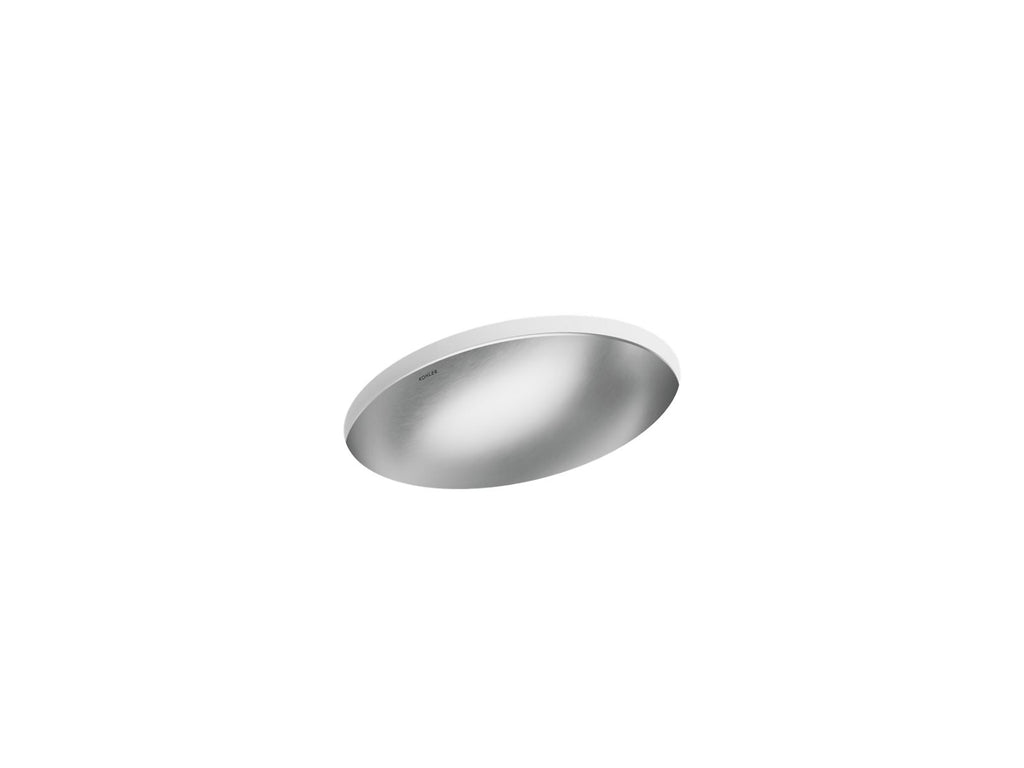 KOHLER K-2602-SU-NA Rhythm 23-1/4" Oval Undermount Bathroom Sink, No Overflow