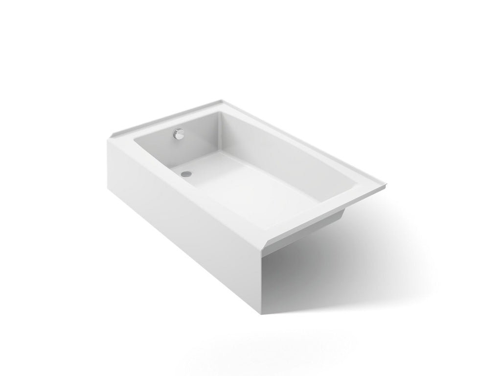 KOHLER K-26107-LA-0 Entity 60" X 36" Alcove Bath With Left Drain - White