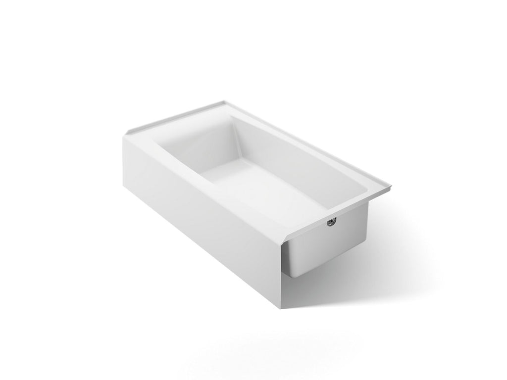 KOHLER K-26108-RA-0 Entity 60" X 32" Alcove Bath With Right Drain - White