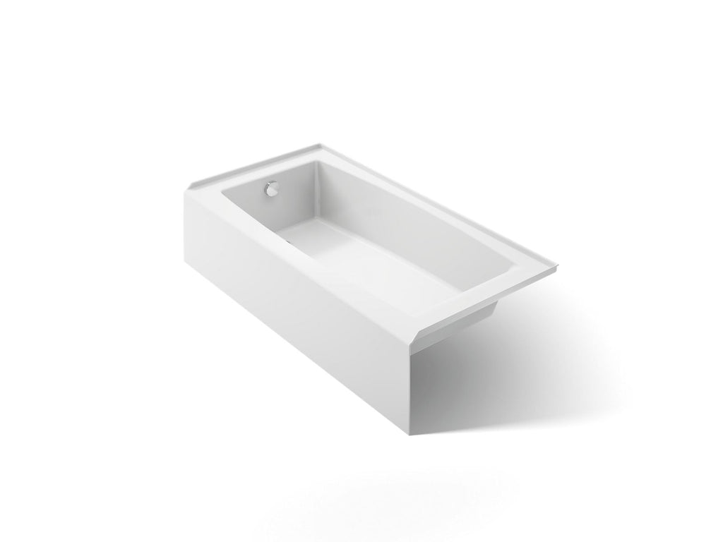 KOHLER K-26109-LA-0 Entity 60" X 30" Alcove Bath, Left Drain - White