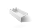 KOHLER K-26109-LA-0 Entity 60" X 30" Alcove Bath, Left Drain - White