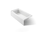 KOHLER K-26109-LA-0 Entity 60" X 30" Alcove Bath, Left Drain - White