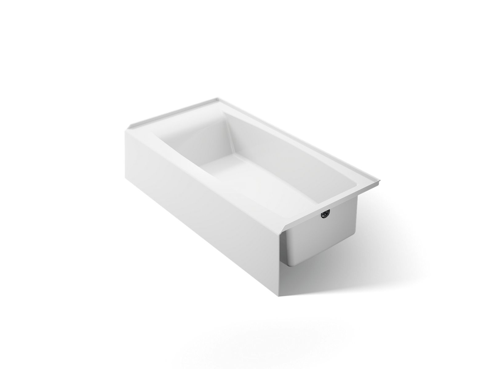 KOHLER K-26109-RA-0 Entity 60" X 30" Alcove Bath Right Drain - White