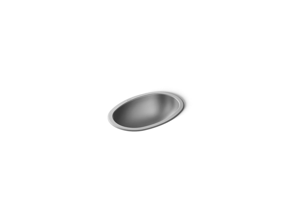 KOHLER K-2611-SU-NA Bolero 16-3/4" Oval Drop-In/Undermount Bathroom Sink, No Overflow