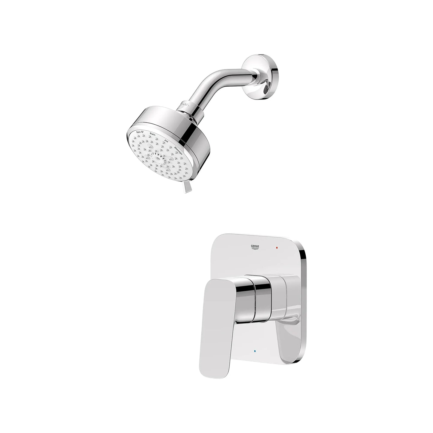 GROHE 1053770000 Cubeo Pressure Balance Valve Shower Trim Kit - Chrome