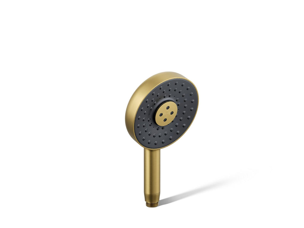 KOHLER K-26282-2MB Statement Round Three-Function Handshower, 2.5 Gpm - Vibrant Brushed Moderne Brass
