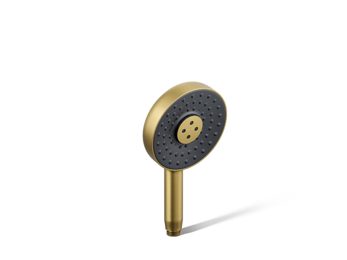 KOHLER K-26282-2MB Statement Round Three-Function Handshower, 2.5 Gpm - Vibrant Brushed Moderne Brass