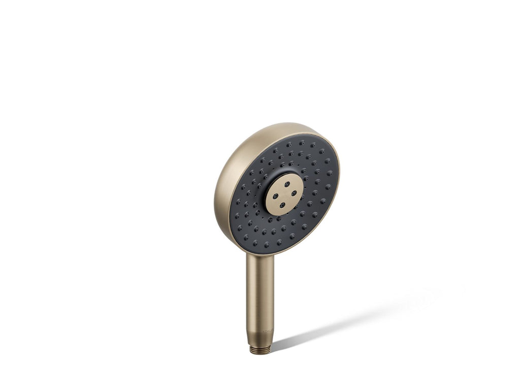 KOHLER K-26282-BV Statement Round Three-Function Handshower, 2.5 Gpm - Vibrant Brushed Bronze
