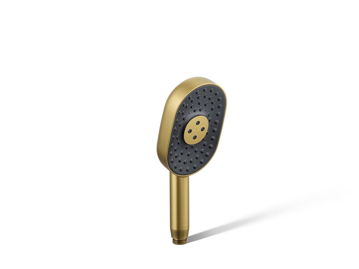 KOHLER K-26284-2MB Statement Oblong Three-Function Handshower, 2.5 Gpm - Vibrant Brushed Moderne Brass