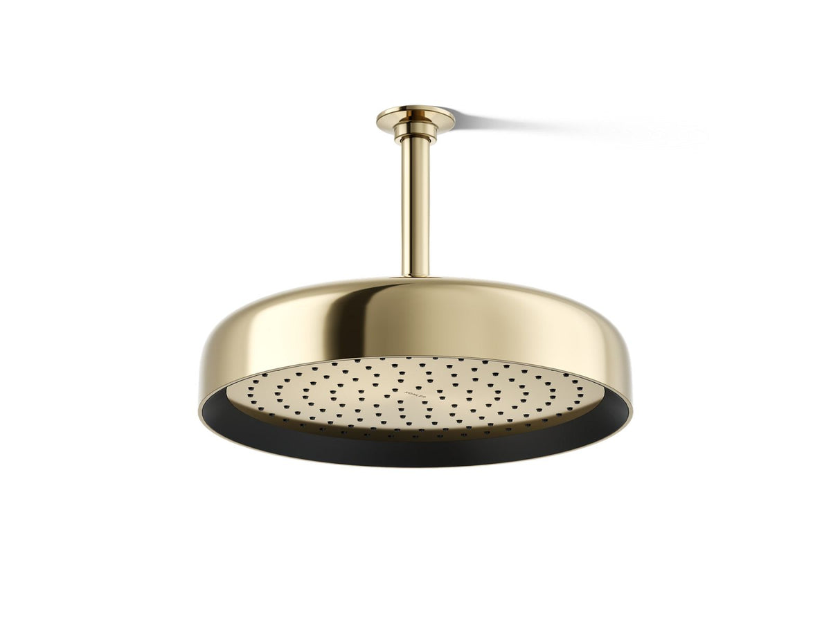 KOHLER K-26291-G-AF Statement Round 12" Single-Function Rainhead, 1.75 Gpm - Vibrant French Gold
