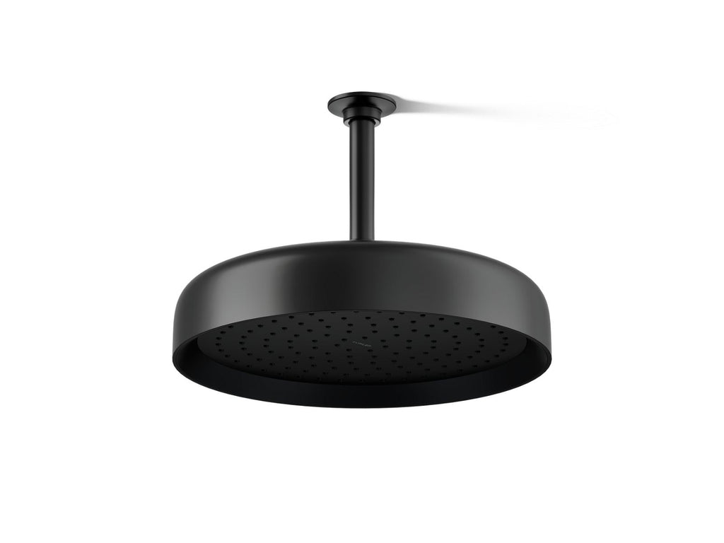KOHLER K-26291-G-BL Statement Round 12" Single-Function Rainhead, 1.75 Gpm - Matte Black