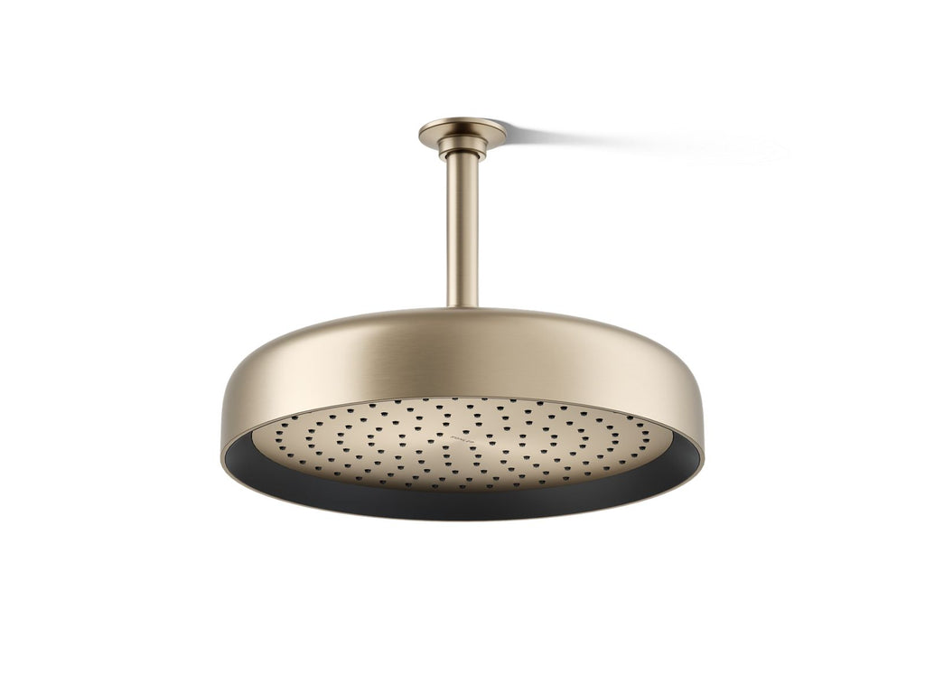 KOHLER K-26291-G-BV Statement Round 12" Single-Function Rainhead, 1.75 Gpm - Vibrant Brushed Bronze