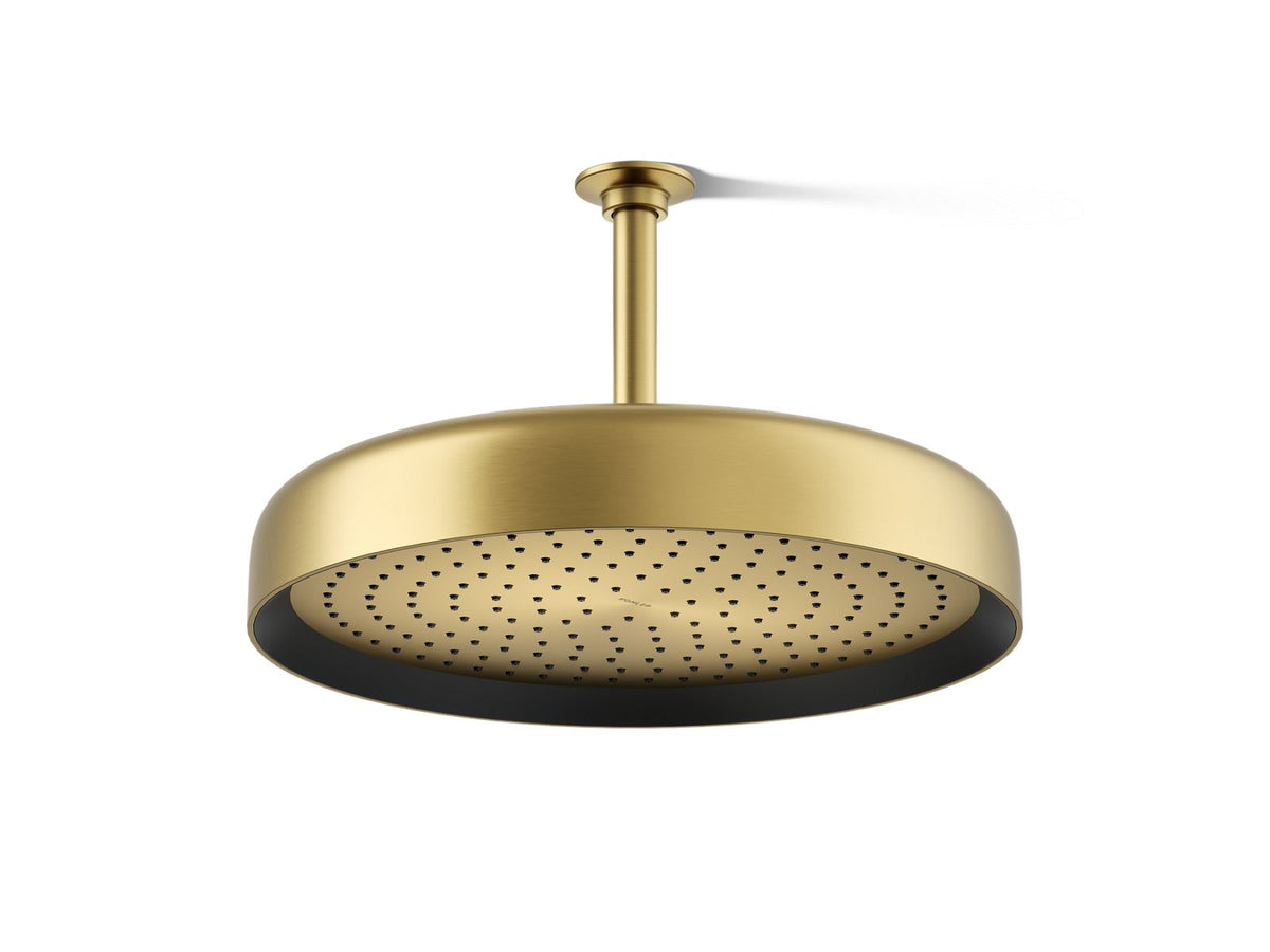 KOHLER K-26292-2MB Statement Round 14" Single-Function Rainhead, 2.5 Gpm - Vibrant Brushed Moderne Brass