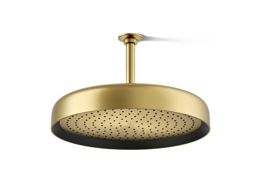 KOHLER K-26292-2MB Statement Round 14" single-function rainhead, 2.5 gpm - Vibrant Brushed Moderne Brass