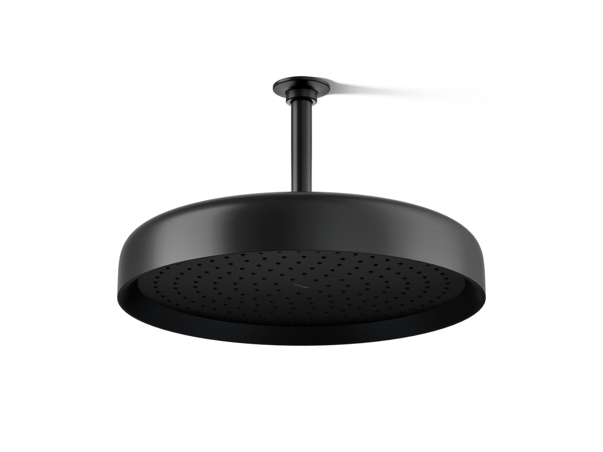KOHLER K-26292-BL Statement Round 14" Single-Function Rainhead, 2.5 Gpm - Matte Black
