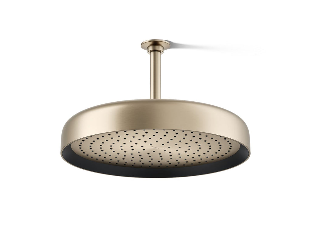 KOHLER K-26292-BV Statement Round 14" Single-Function Rainhead, 2.5 Gpm - Vibrant Brushed Bronze