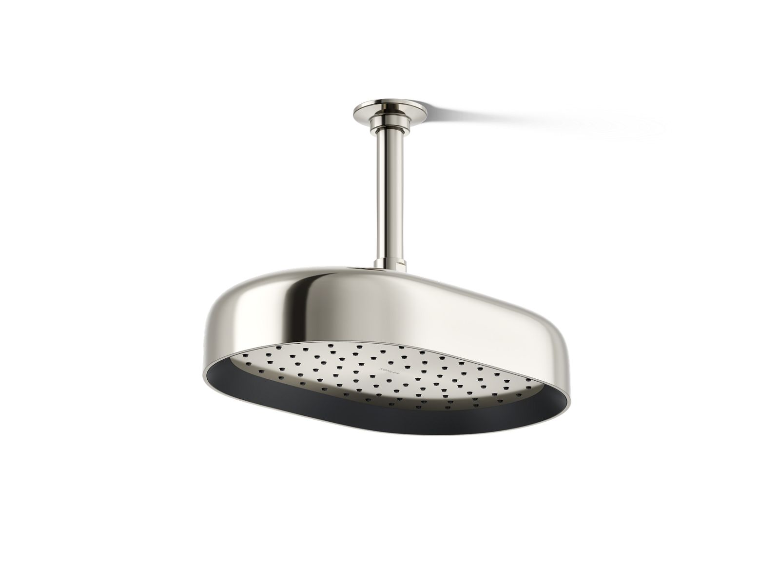 KOHLER K-26293-SN Statement Oblong 12" Single-Function Rainhead, 2.5 Gpm - Vibrant Polished Nickel