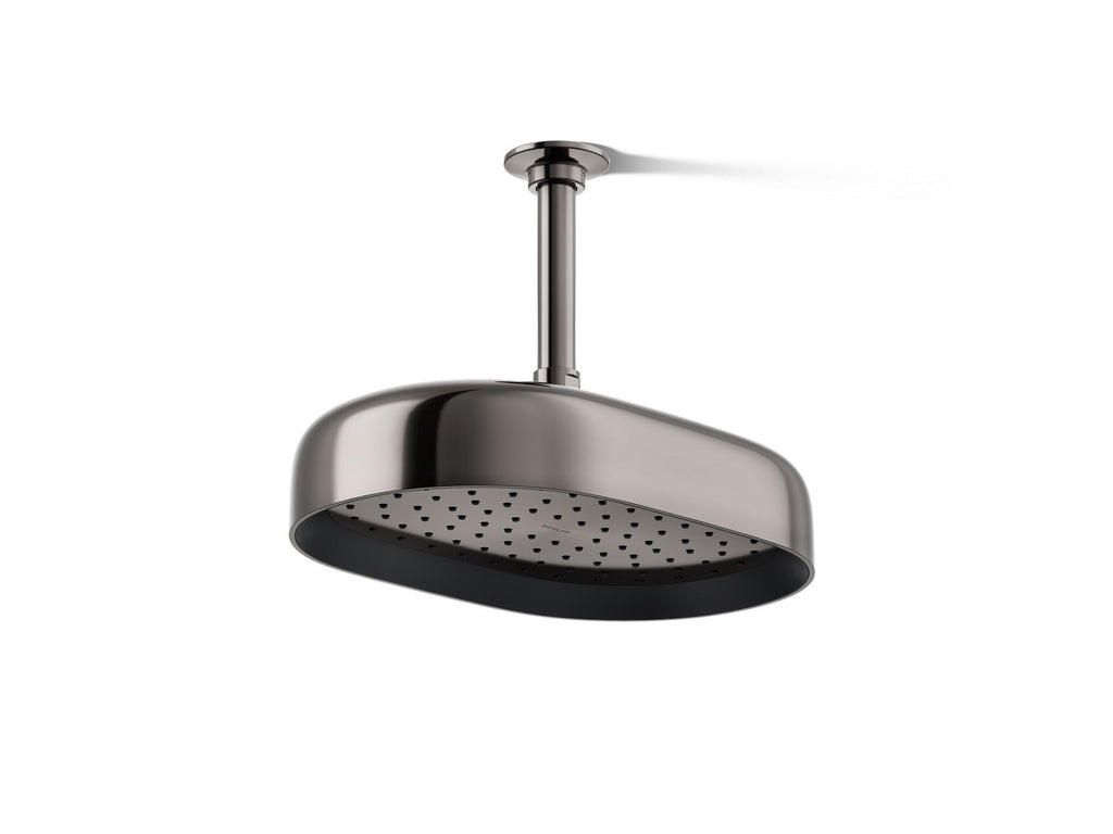 KOHLER K-26293-TT Statement Oblong 12" Single-Function Rainhead, 2.5 Gpm - Vibrant Titanium