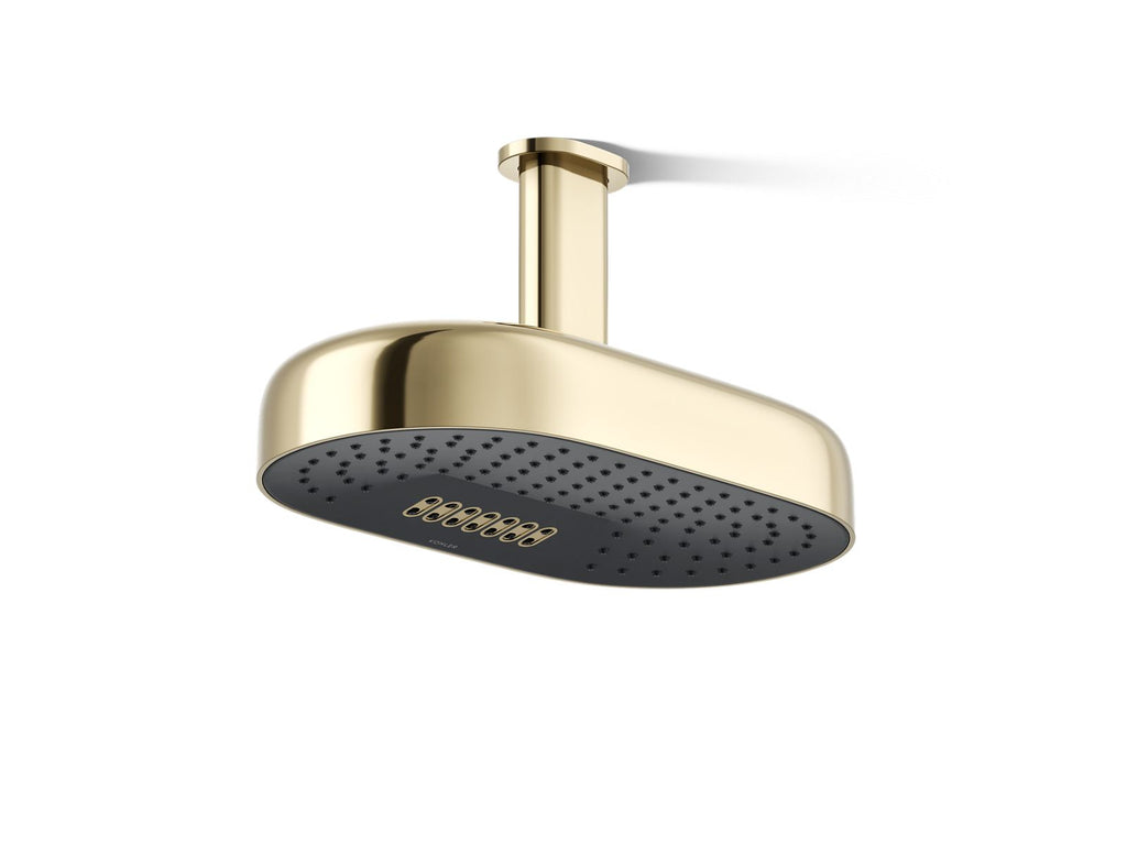 KOHLER K-26295-G-AF Statement Oblong 14" Two-Function Rainhead, 1.75 Gpm - Vibrant French Gold