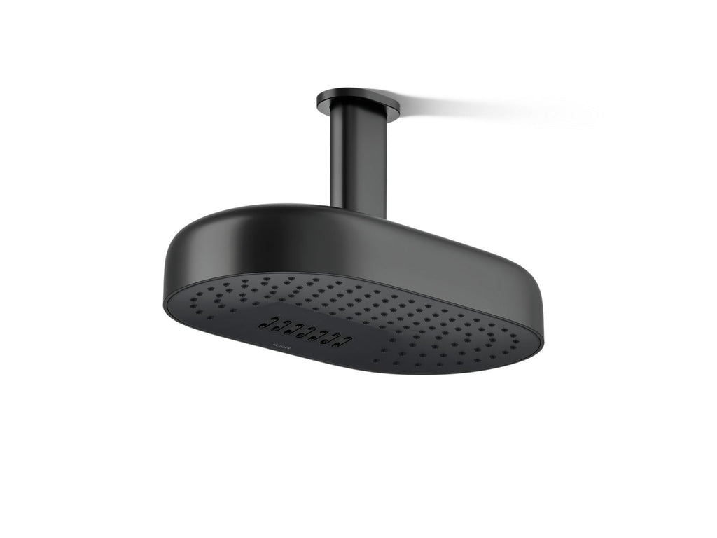 KOHLER K-26295-G-BL Statement Oblong 14" Two-Function Rainhead, 1.75 Gpm - Matte Black