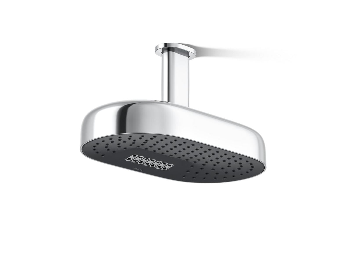 KOHLER K-26295-G-CP Statement Oblong 14" Two-Function Rainhead, 1.75 Gpm - Polished Chrome