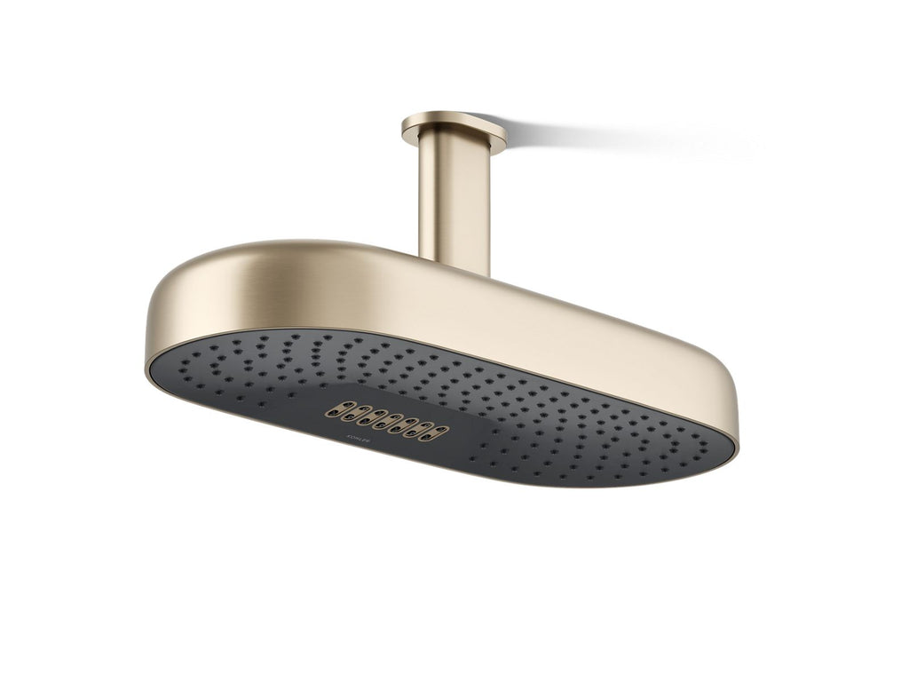 KOHLER K-26297-BV Statement Oblong 18" Two-Function Rainhead, 2.5 Gpm - Vibrant Brushed Bronze