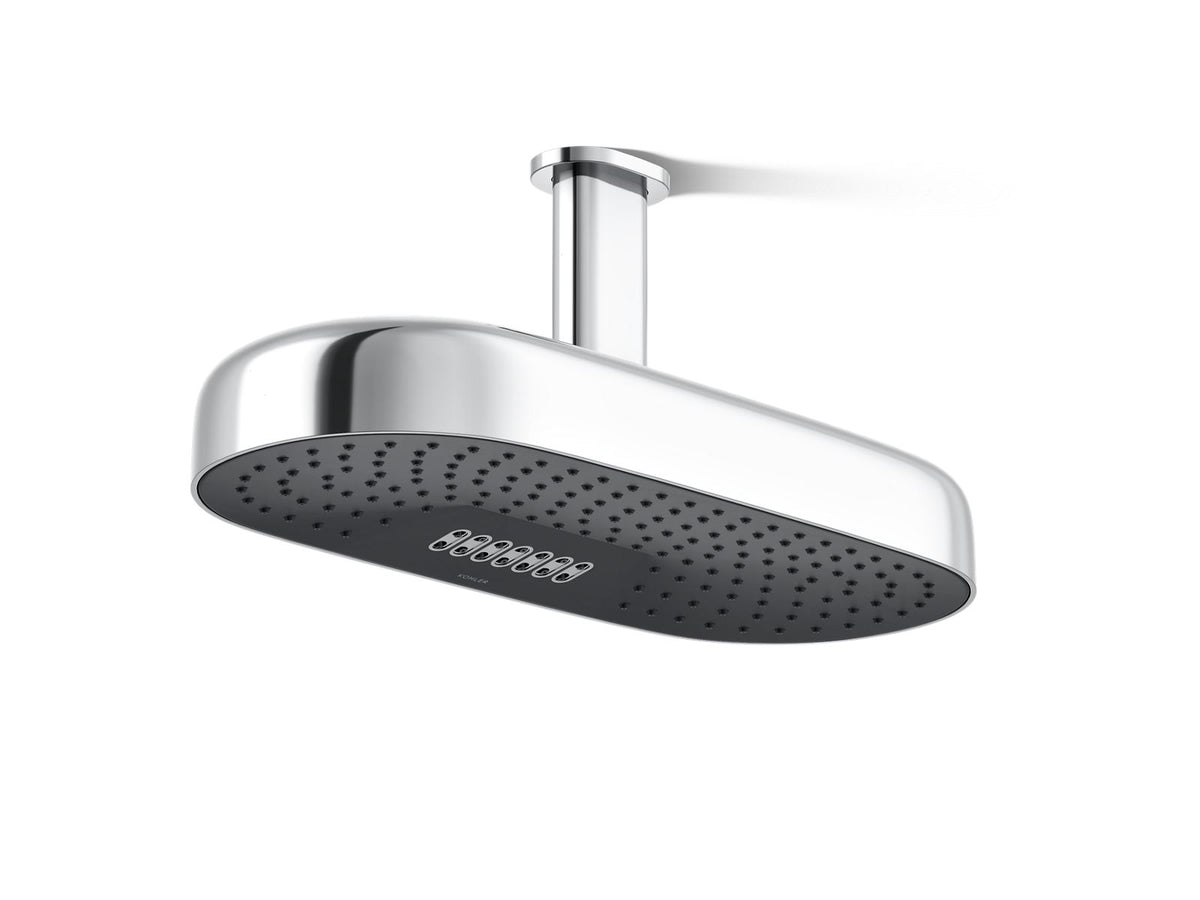 KOHLER K-26297-CP Statement Oblong 18" Two-Function Rainhead, 2.5 Gpm - Polished Chrome