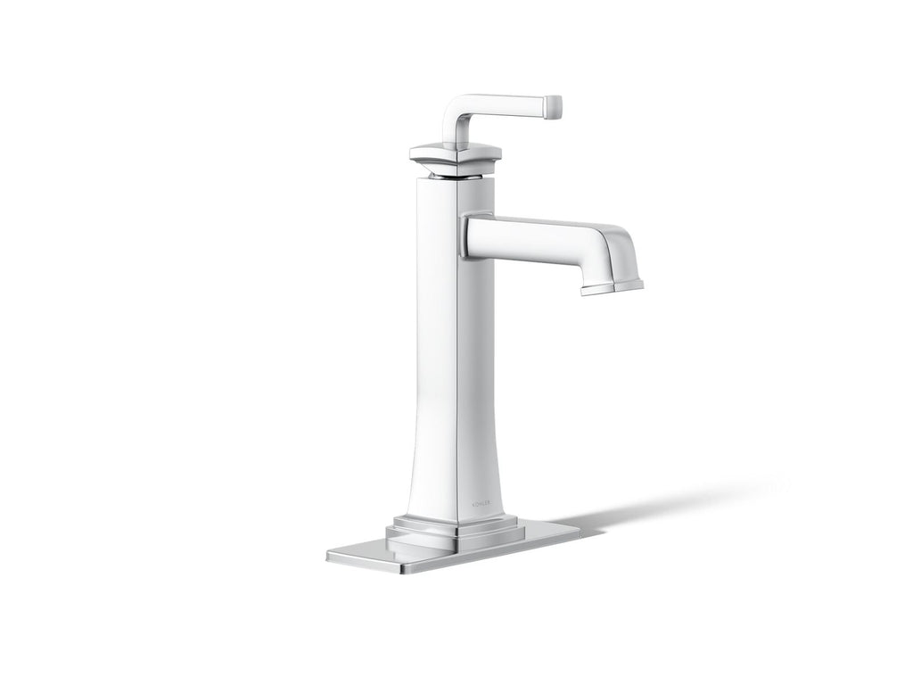 KOHLER K-26430-4N-CP Riff Tall Single-Handle Bathroom Sink Faucet, 0.5 Gpm - Polished Chrome