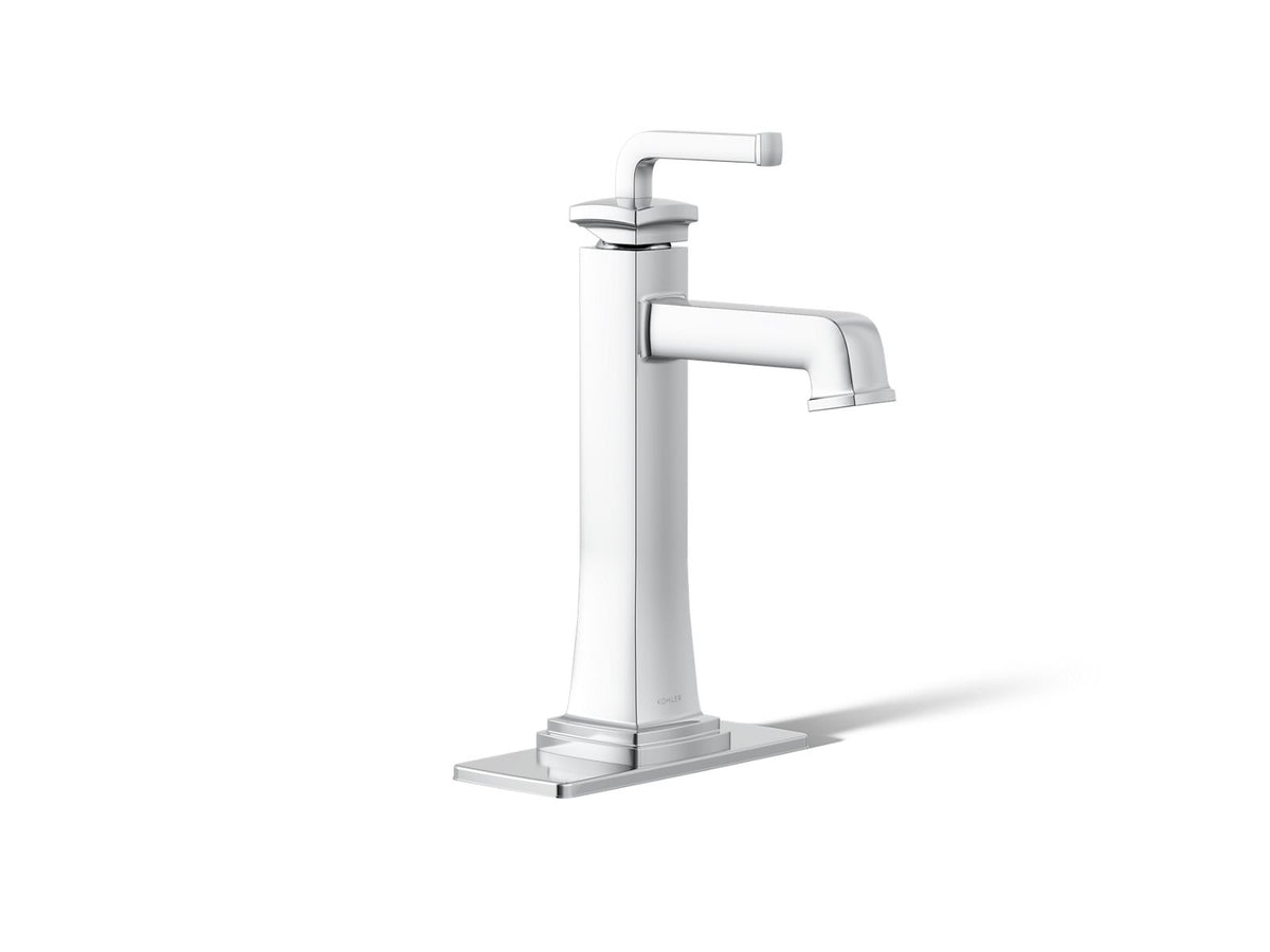 KOHLER K-26430-4N-CP Riff Tall Single-Handle Bathroom Sink Faucet, 0.5 Gpm - Polished Chrome