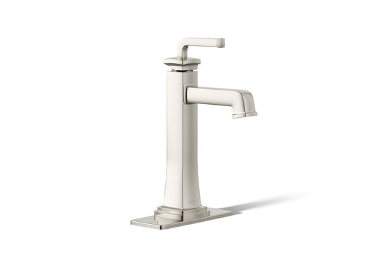 KOHLER K-26430-4-SN Riff Tall single-handle bathroom sink faucet, 1.2 gpm - Vibrant Polished Nickel