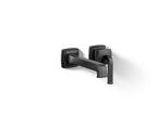 KOHLER K-26431-4-BL Riff Wall-Mount Single-Handle Bathroom Sink Faucet, 1.2 Gpm - Matte Black