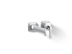 KOHLER K-26431-4-CP Riff Wall-Mount Single-Handle Bathroom Sink Faucet, 1.2 Gpm - Polished Chrome