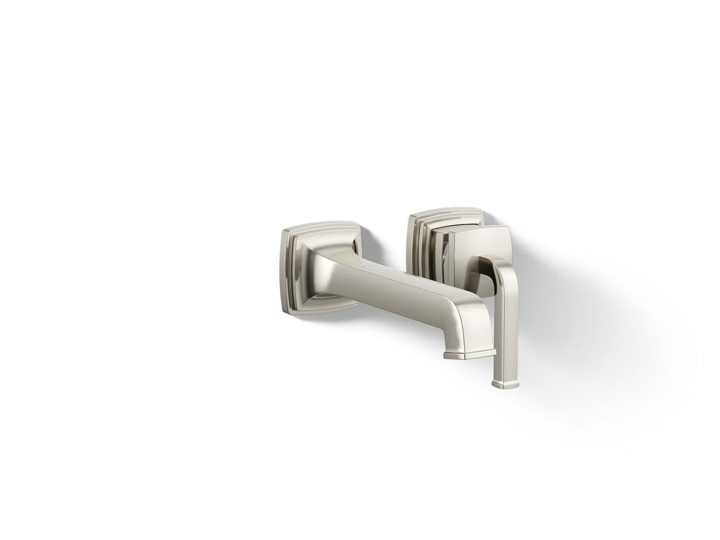 KOHLER K-26431-4-SN Riff Wall-Mount Single-Handle Bathroom Sink Faucet, 1.2 Gpm - Vibrant Polished Nickel