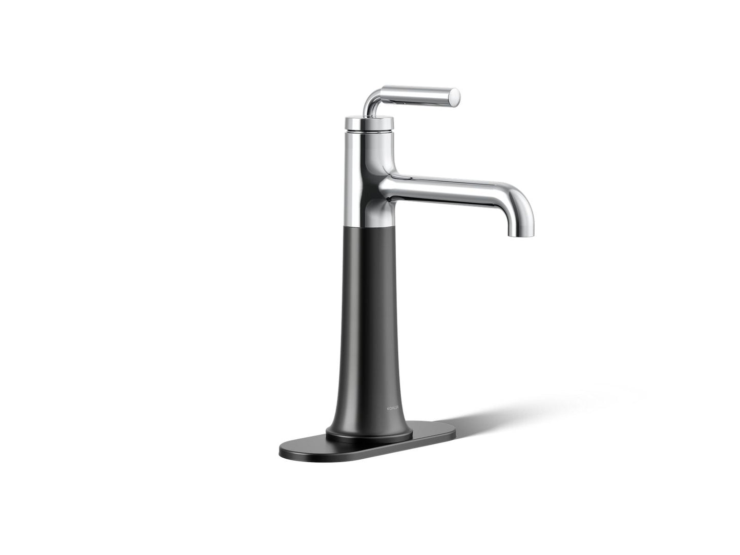 KOHLER K-26437-4-CBL Tone Tall Single-Handle Bathroom Sink Faucet, 1.2 Gpm In Polished Chrome with Matte Black