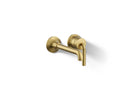 KOHLER K-26438-4-2MB Tone Wall-Mount Single-Handle Bathroom Sink Faucet, 1.2 Gpm - Vibrant Brushed Moderne Brass