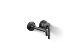 KOHLER K-26438-4-BL Tone Wall-Mount Single-Handle Bathroom Sink Faucet, 1.2 Gpm - Matte Black