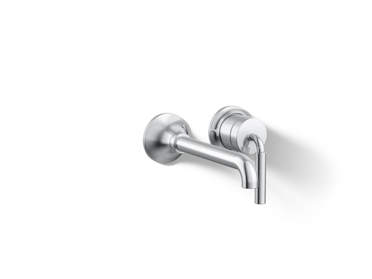 KOHLER K-26438-4-CP Tone Wall-Mount Single-Handle Bathroom Sink Faucet, 1.2 Gpm - Polished Chrome