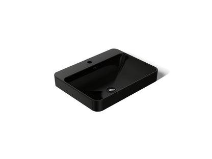 KOHLER K-2660-1-7 Vox 23" rectangular vessel bathroom sink - Black Black