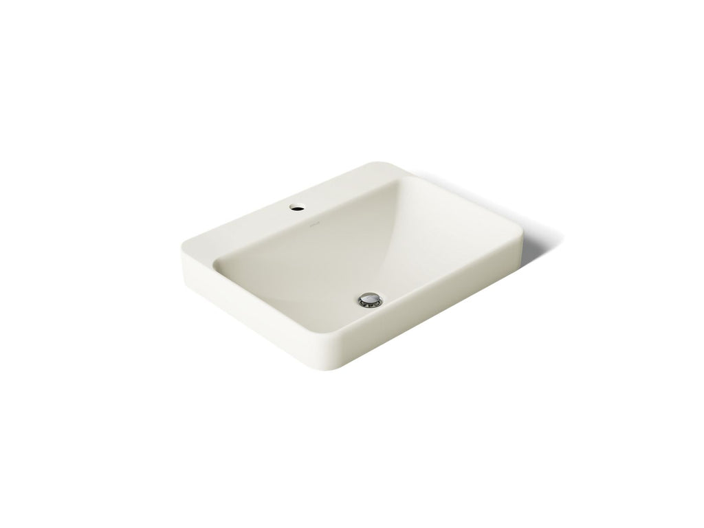 KOHLER K-2660-1-96 Vox 23" Rectangular Vessel Bathroom Sink - Biscuit