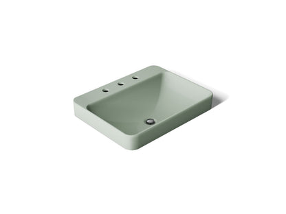 KOHLER K-2660-8-42 Vox 23" rectangular vessel bathroom sink - Aspen Green