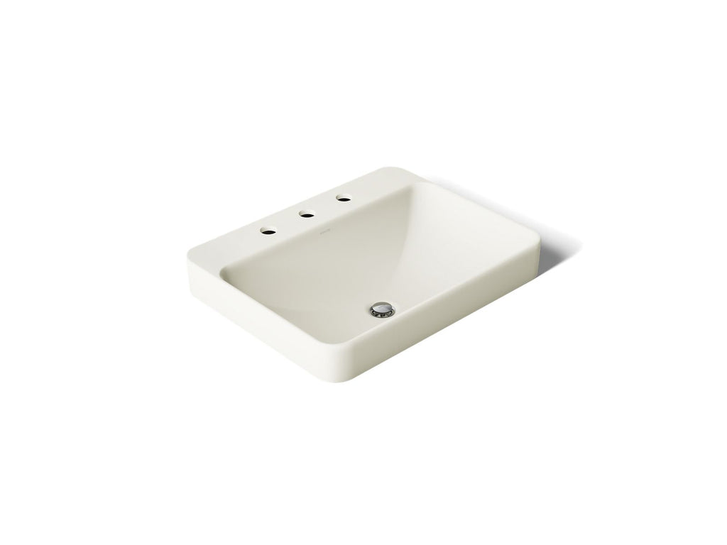 KOHLER K-2660-8-96 Vox 23" Rectangular Vessel Bathroom Sink - Biscuit