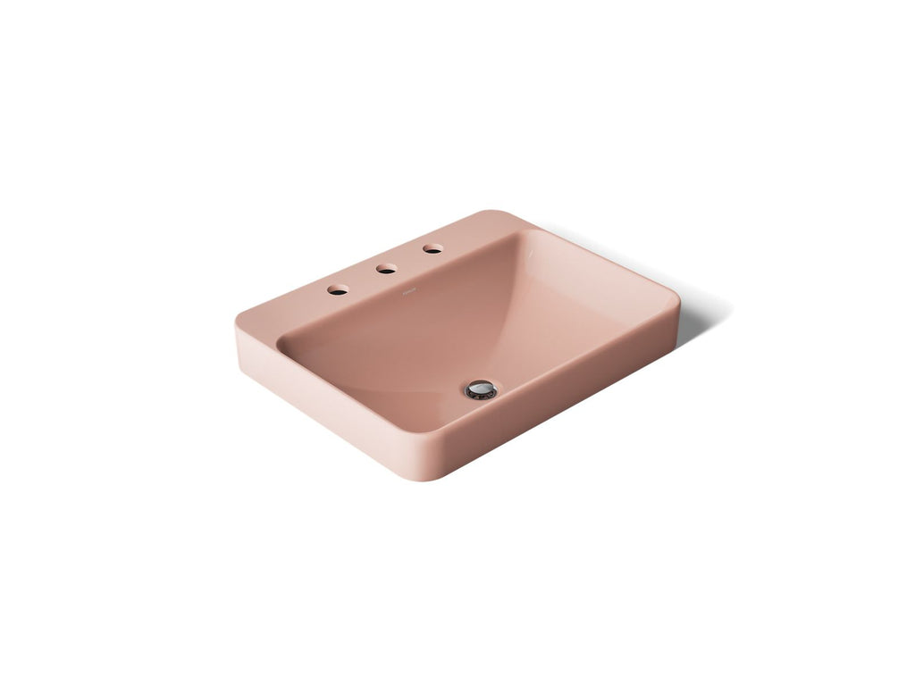 KOHLER K-2660-8-V10 Vox 23" Rectangular Vessel Bathroom Sink - 150Th Peachblow
