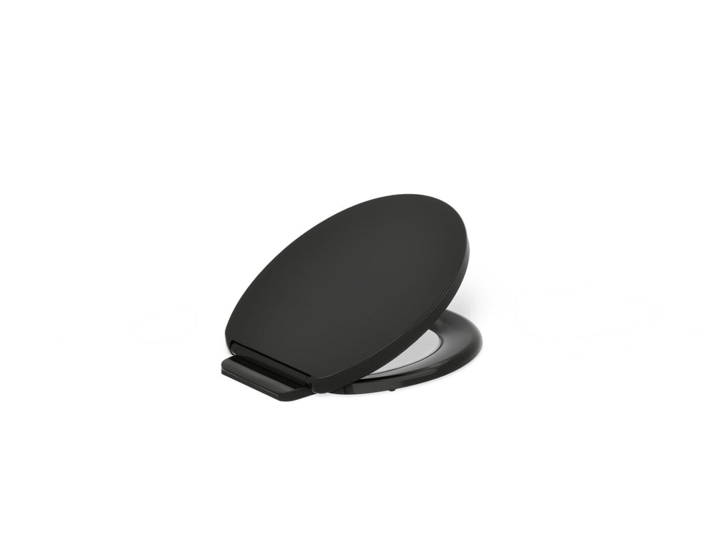 KOHLER K-26802-7 Impro Readylatch Quiet-Close Round-Front Toilet Seat - Black Black