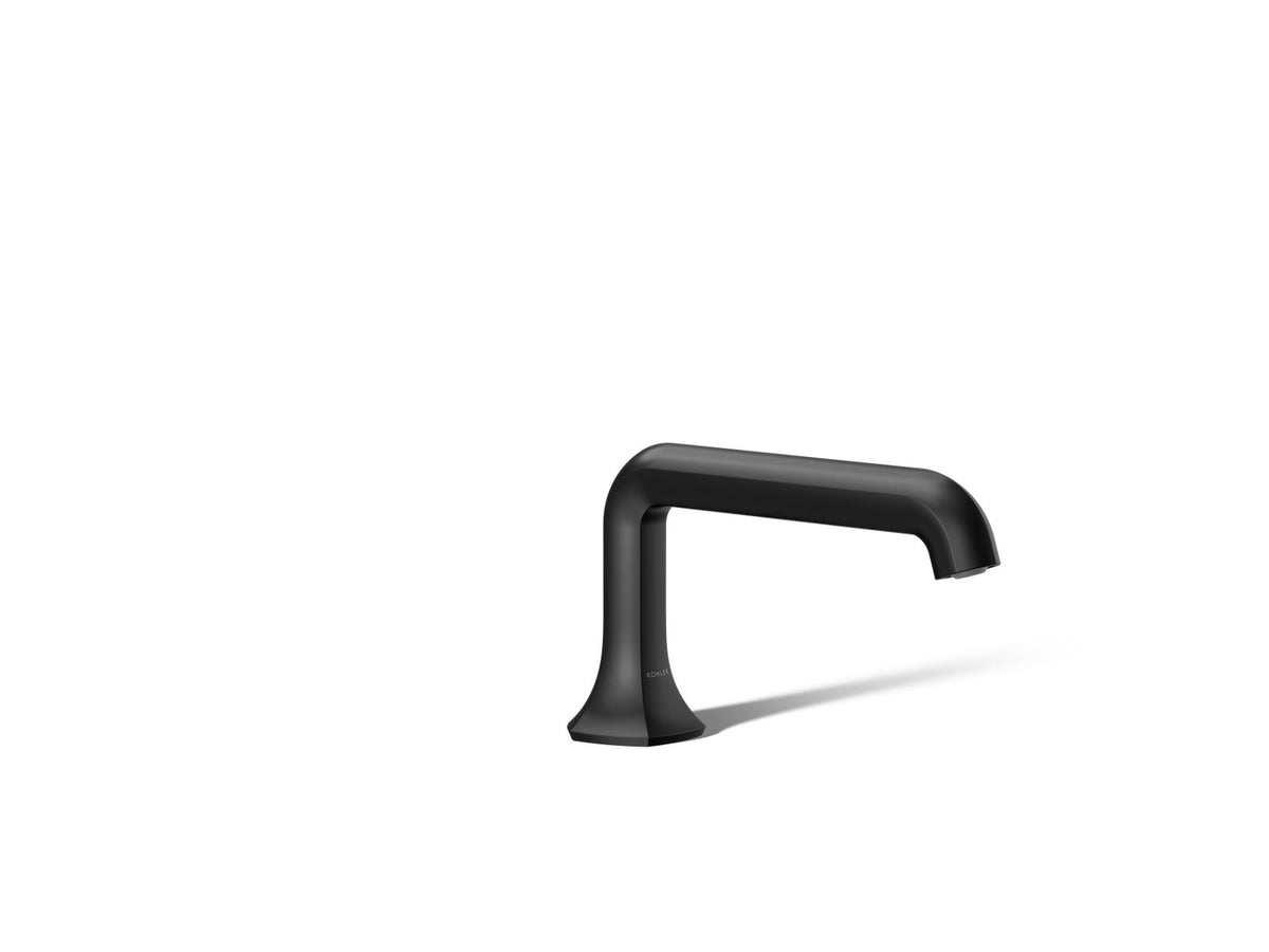 KOHLER K-27017-BL Occasion Deck-Mount Bath Spout With Straight Design - Matte Black