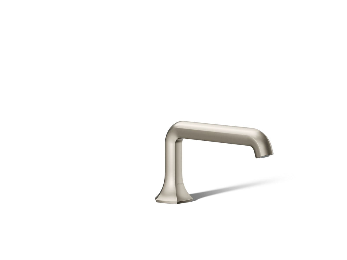 KOHLER K-27017-BN Occasion Deck-Mount Bath Spout With Straight Design - Vibrant Brushed Nickel