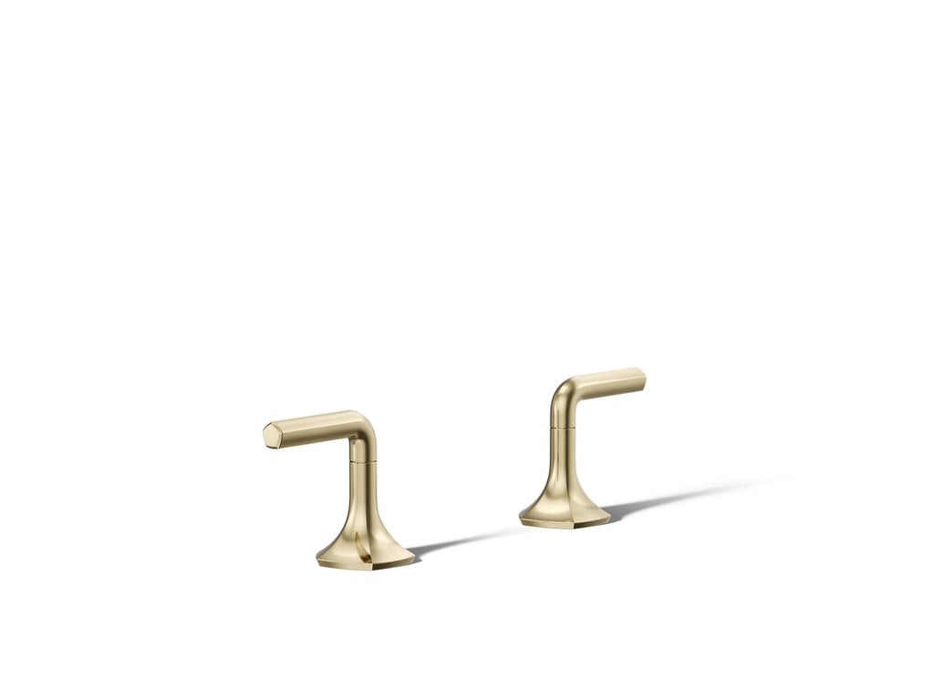 KOHLER K-27018-4-AF Occasion Deck-Mount Bath Faucet Handles With Lever Design - Vibrant French Gold
